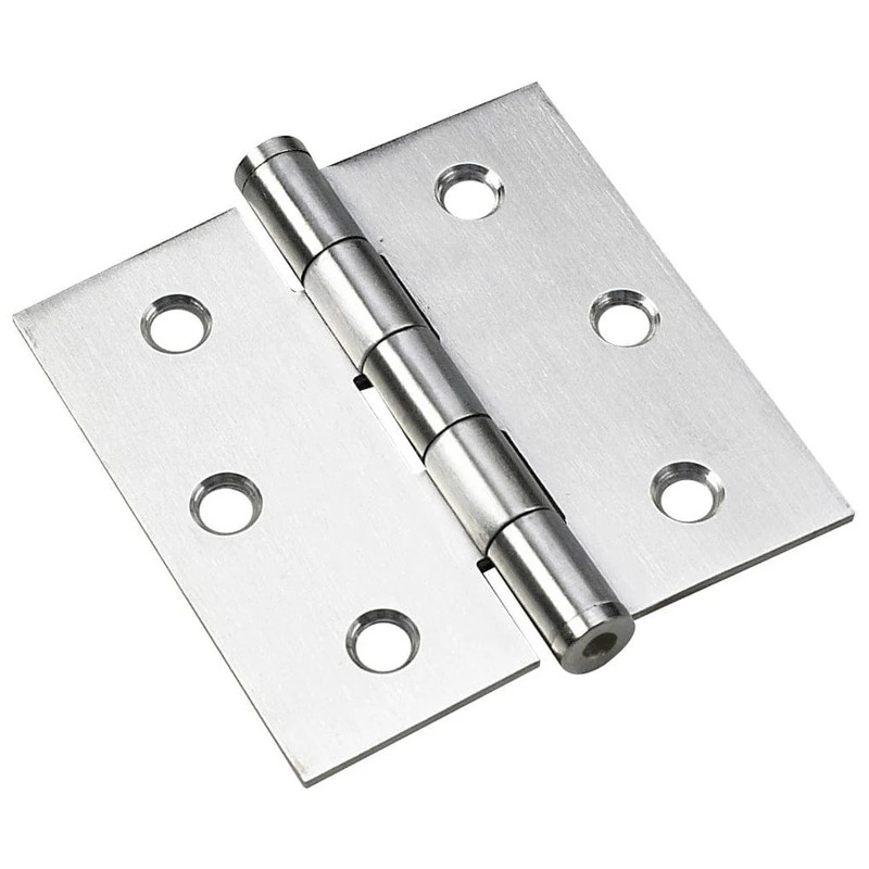 Full Mortise Butt Hinge - Size:3" - Finish:Stainless Steel - Corner Type:Square Corner